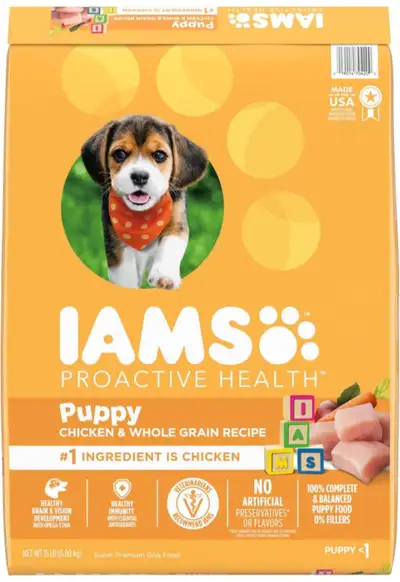 15lbs IAMS Puppy Dry Dog Food - Chicken and Whole Grains Recipe, View more