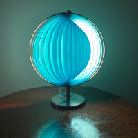Vintage 1980s Modernist Style Moon Lamp