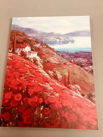 OIL ON CANVAS FLUSH MOUNT WOOD FRAMED ART-3’x4’(4) PIECES, View more