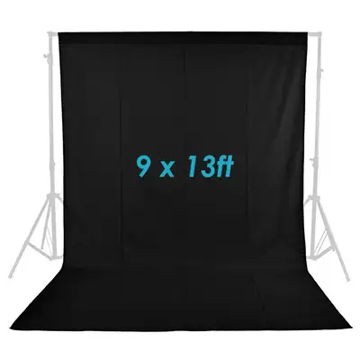 Capture professional shots with this Neewer 9 x 13ft photography backdrop in black, which I have gen...