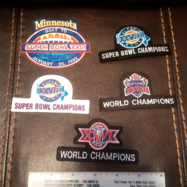 Super Bowl Patch set x 5 NFL Football