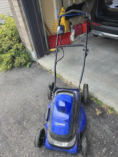 Kobalt cordless lawn mower 40V 19" cutting desk. Included battery & charger Quick sale If the ad it'...