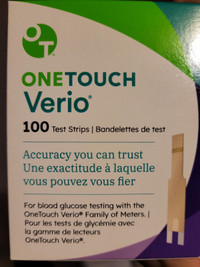 ONE TOUCH VERIO TEST STRIPS FOR DIABETES / BLOOD SUGAR TESTING.
