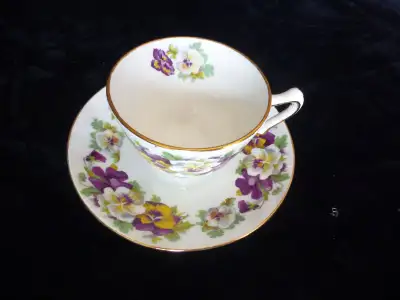 Vintage Staffordshire Cup and Saucer, View more