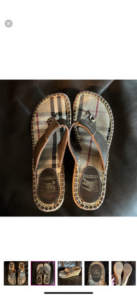 Gorgeous Authentic Burberry Wedge Sandals 