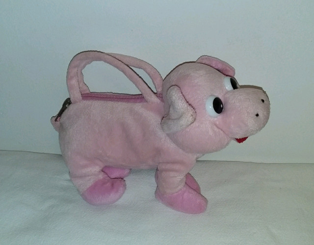 Plush Pink Piggy Kids Toy Tote Bag Purse, Pig in Toys & Games in Truro