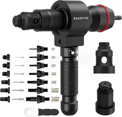 Beaspire 2-in-1 Rivet Nut & Rivet Gun Drill Adapter Kit, View more