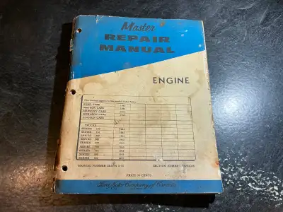 1955 Mercury Monarch Lincoln Passenger Cars & Trucks Engine Master Repair Manual Ford Manual number...