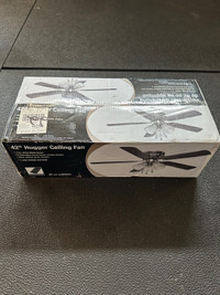 42” black ceiling fan with lights (new) 