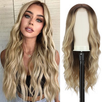 Blonde Long hair wig-Synthetic 