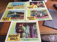 Vintage "Desert Hell" Movie Theater Lobby Cards X5