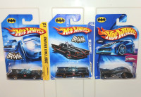 3 BATMOBILE Hot Wheels '66/TV Bat Mobile & 1st Edition Hard Nose