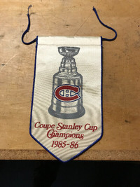 VINTAGE MONTREAL CANADIENS 1985-86 STANLEY CUP CHAMPIONS BANNER