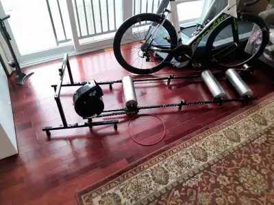 Kreitler stationary bike trainer: roller, fan, fly wheel, belts, View more