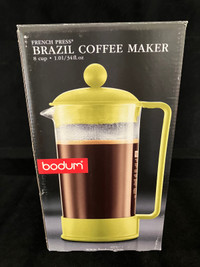 New Bodum French Press Brazil Coffee Maker, 8-Cup Capacity