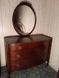 Bureau femme avec miroir antique acajou  #348