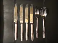  Vintage Haddon Hall, stainless steel flatware made in Japan