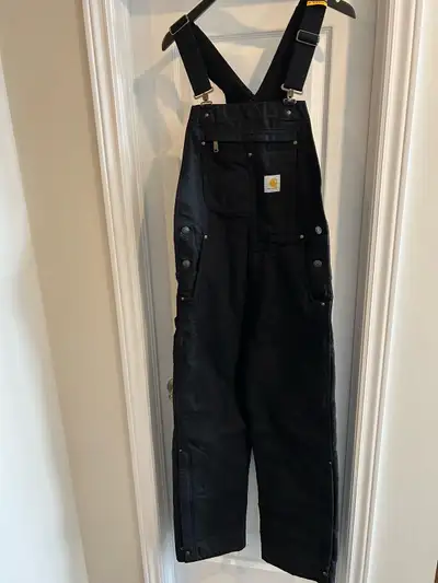 Carhartt Men's Quilt Lined Duck Bib Overalls Sz Small Regular, View more