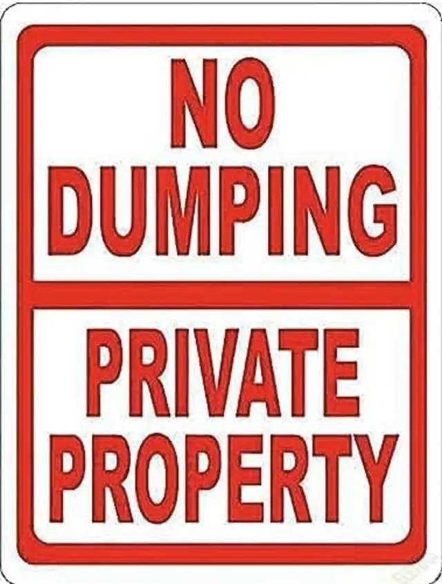 No Dumping Private Property Sign64959979396225121