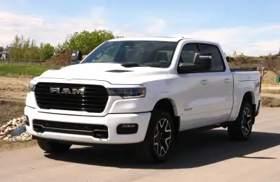 2025 Dodge Ram 1500 Laramie 4x4, 3.0 L I-6 Hurricane Twin Turbo with 8 speed auto transmission. A lo...