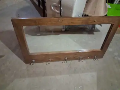 Mirror with Hooks, View more