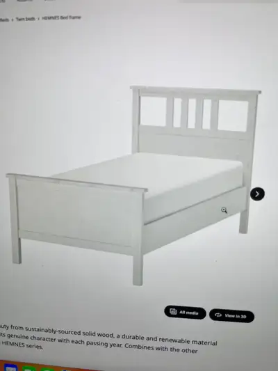 Twin size bed frame, View more