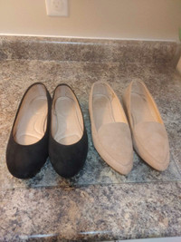 Like New, Old Navy, Suede Flats, Size 9, Each Worn Once, $10 e