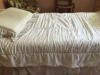 Bed skirt with duvet and pillow sham