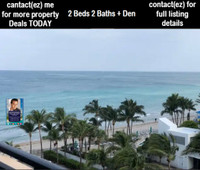 BANK OWNED 2/2 490k Ocean Dr Hollywood Beach Florida OCEANFRONT,