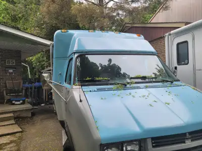 The 350 Chevy converted by Winnabego this vintage RV rides nice and easy. the interior was refurbish...