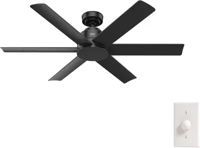 Hunter Fan Company 51180 Kennicott Ceiling Fan, 52, Matte Black, View more