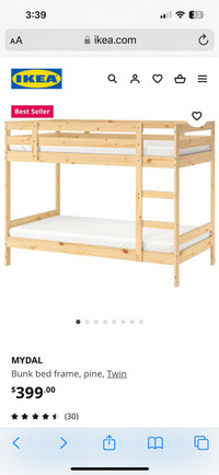 IKEA Mydal Twin Bunk Bed