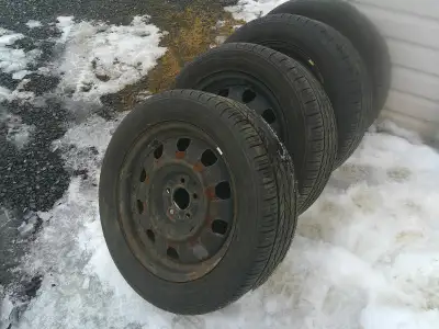 these tires are in like new condition with very low klms and were used for 2 summers mounted on fact...