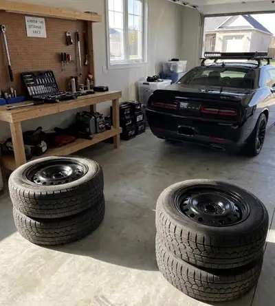 For sale is a complete set of four (4) winter tires mounted on rims, ready for installation. Details...