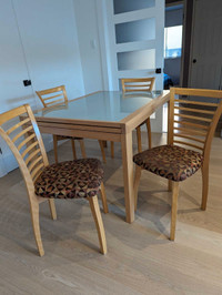 Table et 4 chaises de salle à manger 