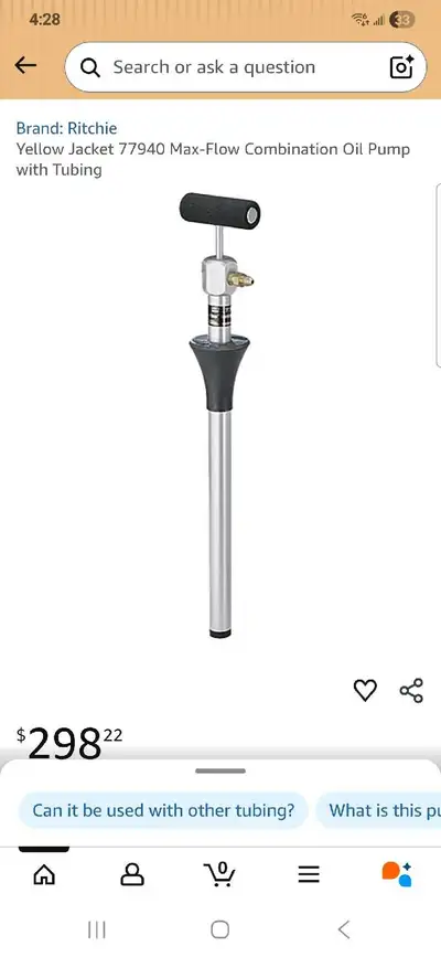 yellow jacket refrigerant oil pump , View more