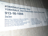 Yorkdale Gazebo 3m x 3m New in Box JYSK