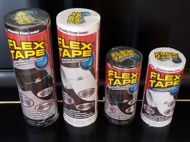 New Flex Tape 8"x 5 ' Jumbo Waterproof Adhesive Rubber Patch B/W in Other in Brantford - Image 4