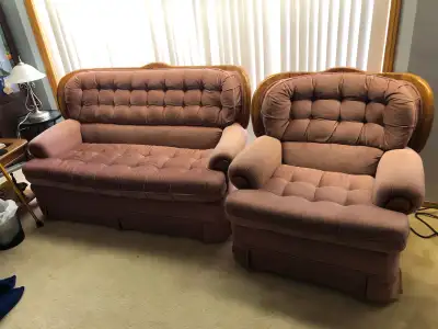 Love seat and swivel rocker, View more