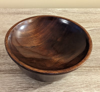 Wooden Fruit Bowl with Stainless Steel Feet