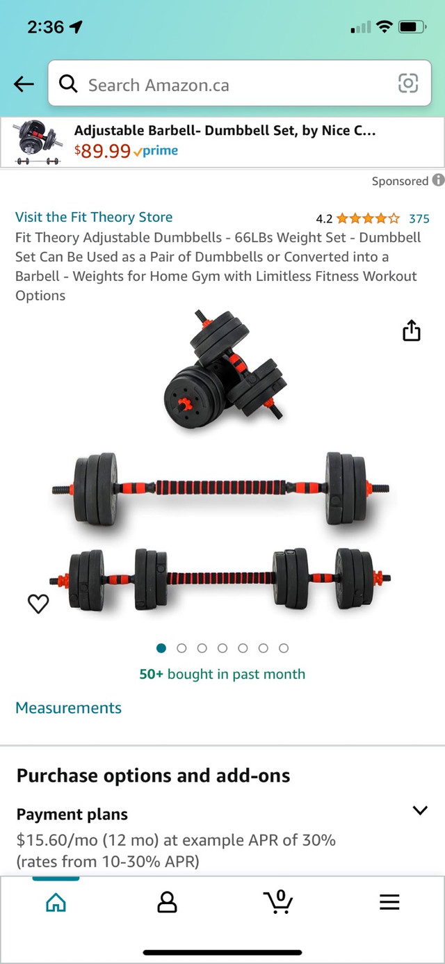 Adjustable Dumbbell in Health & Special Needs in Mississauga / Peel Region - Image 2