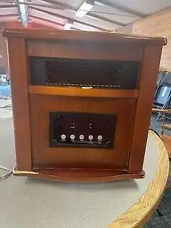 westpointe infrared heater,led display, remote control, light oak finish, electrostatic washable fil...