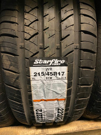 Set of 4 215 45 17 new Starfire by Cooper allseasons tires rated