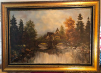 Original mid-20th Century Oil Painting, by Hans Runge