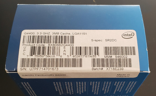 New & Sealed Intel Pentium G4400 LGA 1151 Processor in System Components in City of Toronto - Image 2