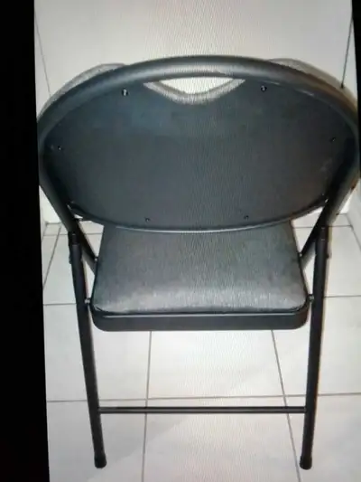 Folding chair, metal, padded seat & backrest $15, View more