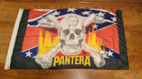 PANTERA FABRIC FLAG WITH SKULL 34 1/2X60 INCHES ONE ONLY!!