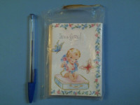 vintage sealed IT'S A GIRL! 10 pack Announcement Cards & Envelop