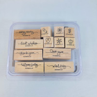 Stamp Set Stampin’ Up! Short & Sweet Words Wood Paper Crafts Car