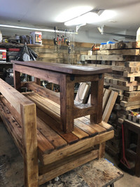 Bench 3 inch thick solid wood frames